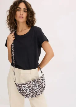 Nylon Umhängetasche im Leo Look