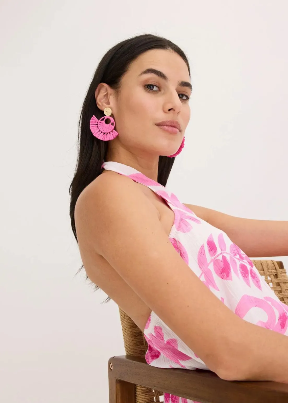 Ohrstecker in Strohoptik