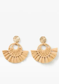 Ohrstecker in Strohoptik