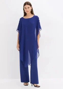 Overall mit Überwurf aus feinem Chiffon