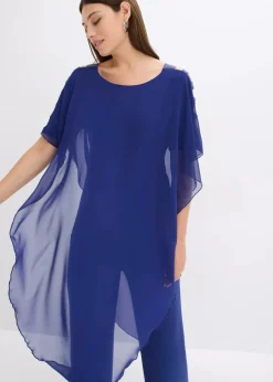 Overall mit Überwurf aus feinem Chiffon