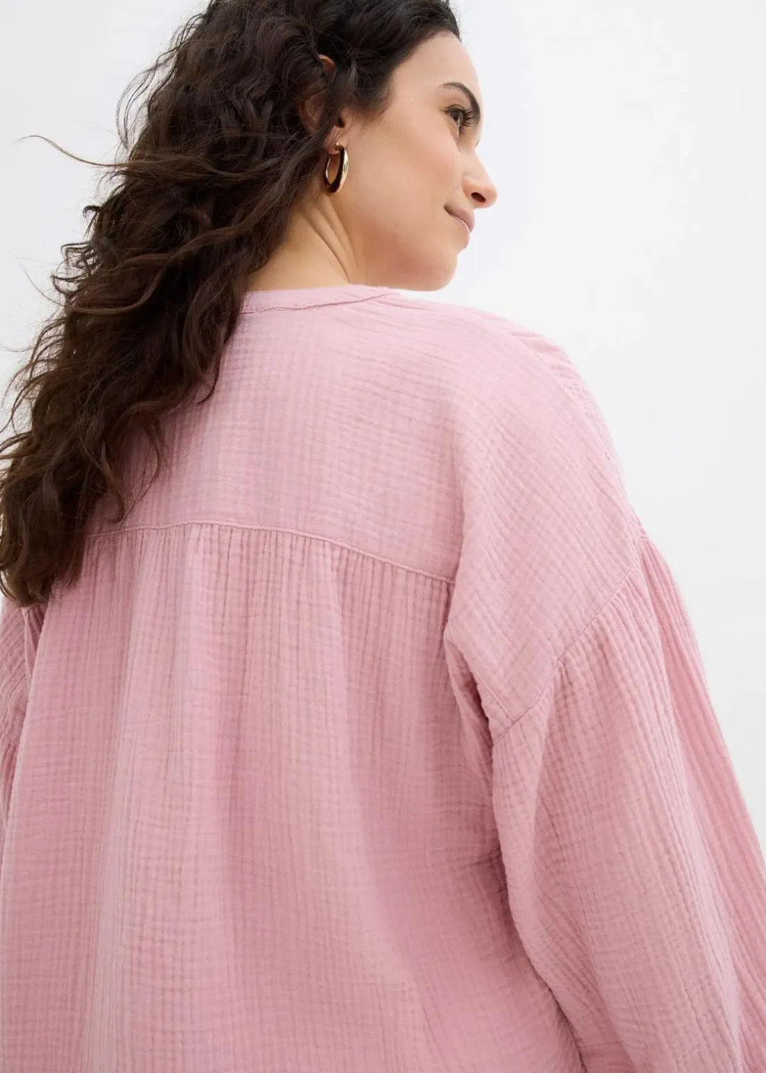 Oversize-Bluse aus Musselin