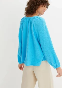 Oversize-Bluse aus Musselin