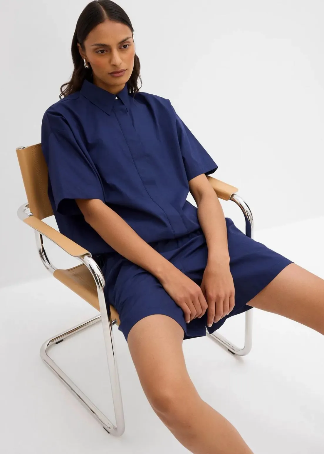 Oversize-Bluse aus reiner Baumwolle