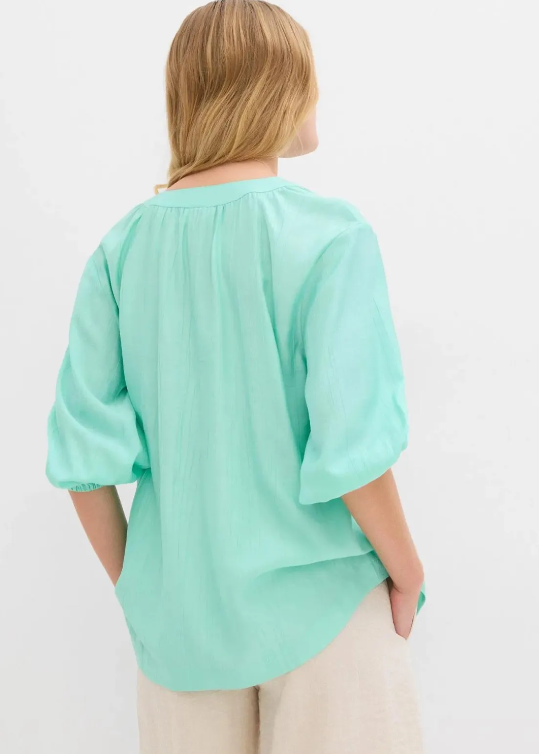 Oversize-Bluse aus softem Viskose-Mix