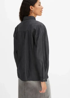 Oversized Jeanshemd aus Bio-Baumwolle