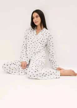 Oversized Pyjama mit Knopfleiste