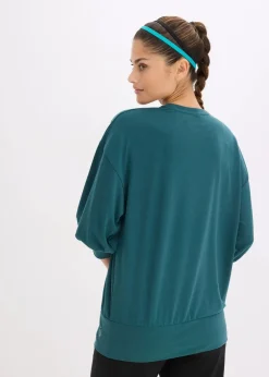 Oversized Sport-Shirt mit ¾ Arm, schnelltrocknend