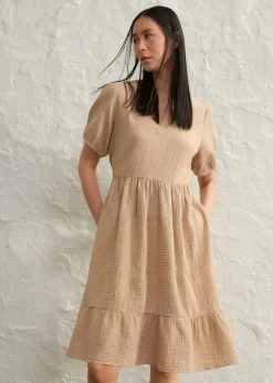 Oversized-Kleid aus Baumwoll-Musselin