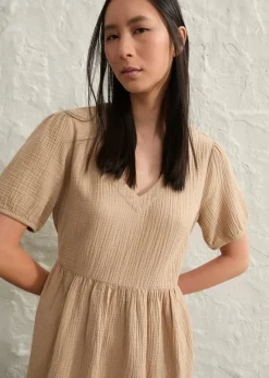 Oversized-Kleid aus Baumwoll-Musselin