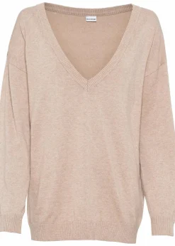 Oversize-Pullover aus Viskose- mix