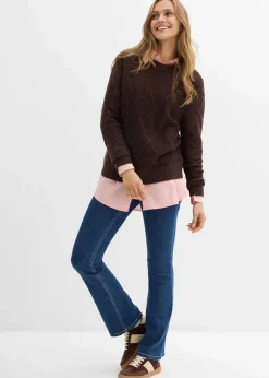 Oversize-Pullover aus Zopfstrick