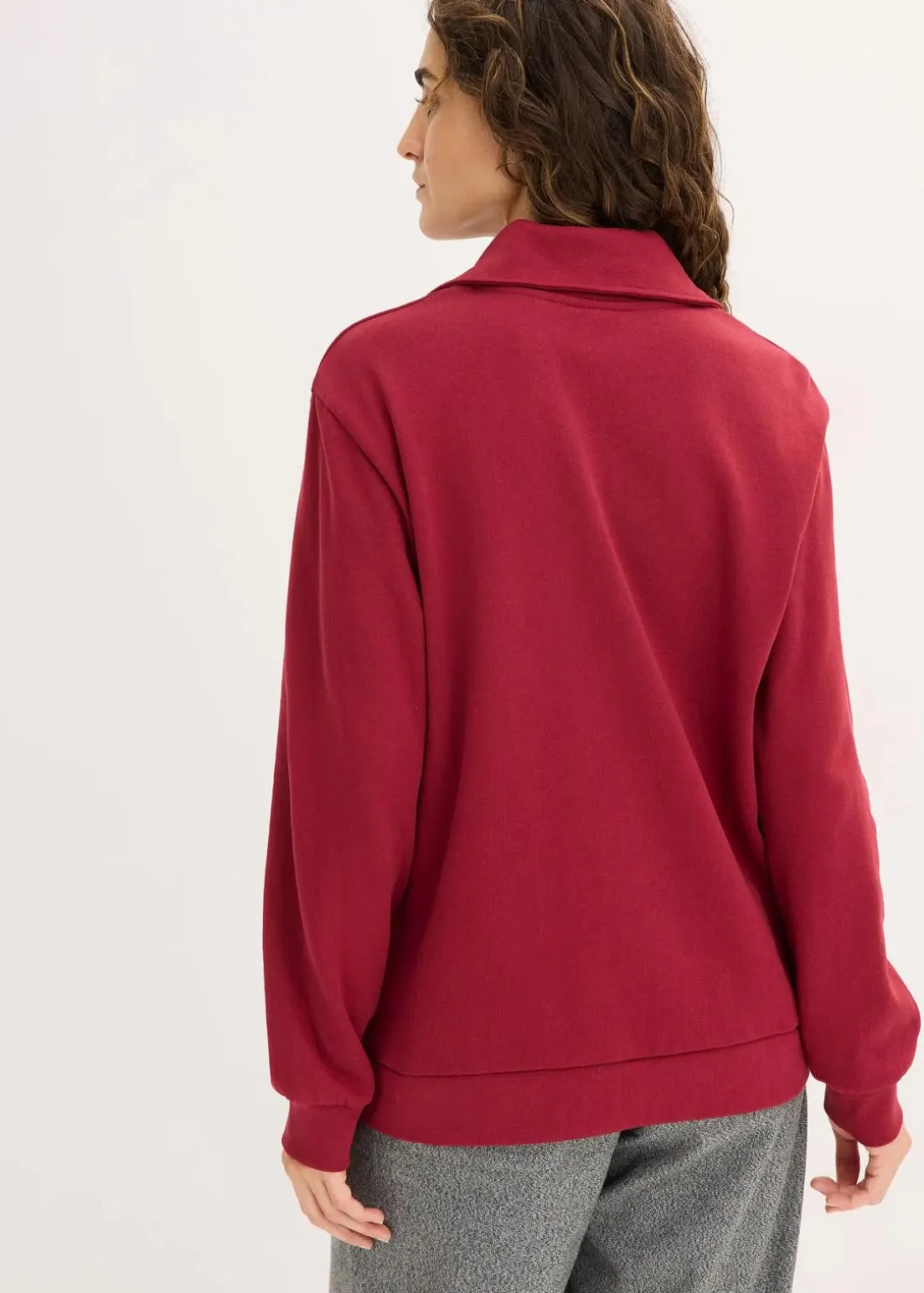 Oversize-Sweatshirt mit Reißverschluss