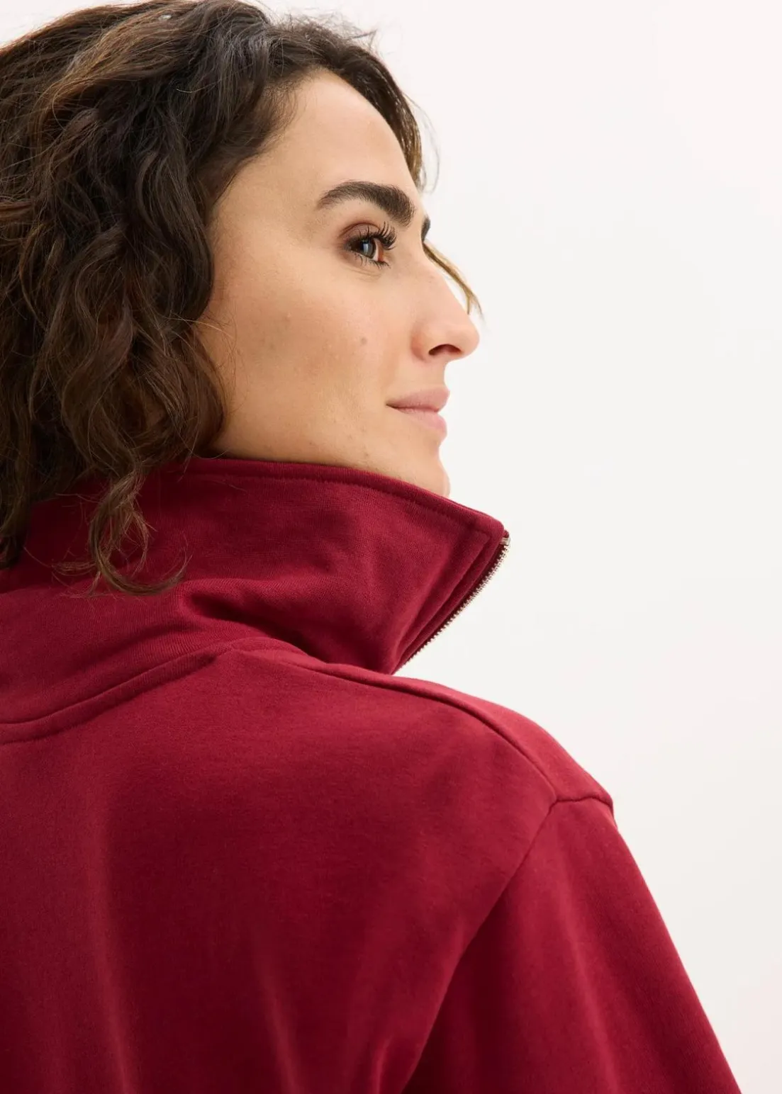 Oversize-Sweatshirt mit Reißverschluss