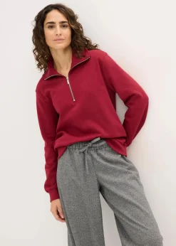 Oversize-Sweatshirt mit Reißverschluss