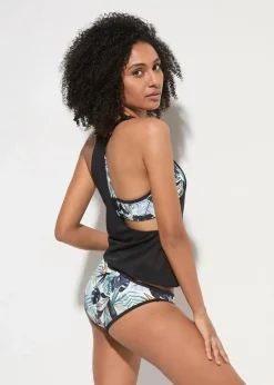 Oversize-Tankini mit Bustier-Bikinioberteil (3-tlg.Set)
