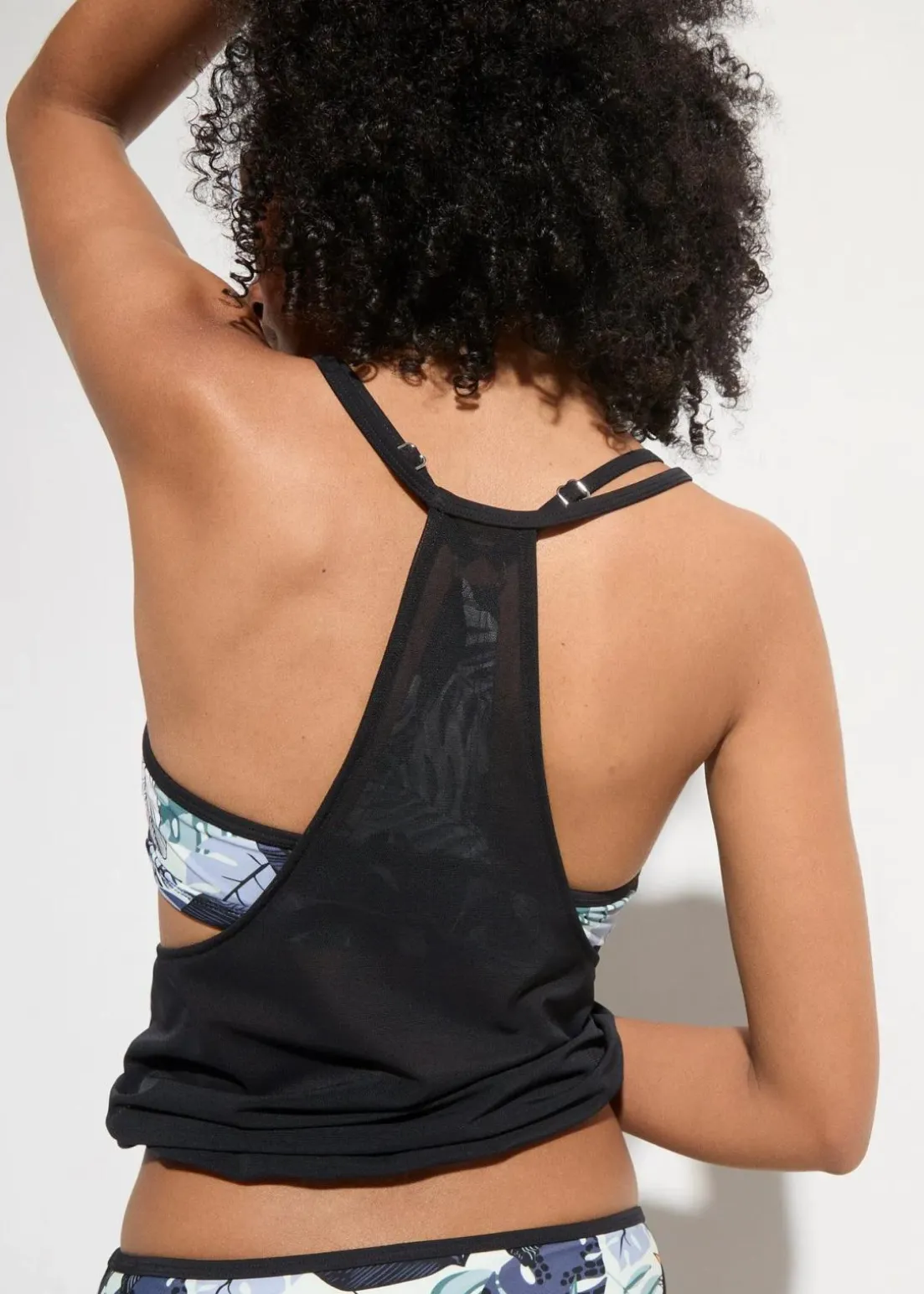 Oversize-Tankini mit Bustier-Bikinioberteil (3-tlg.Set)