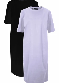 Oversize-T-Shirtkleid aus reiner Baumwolle (2er Pack)