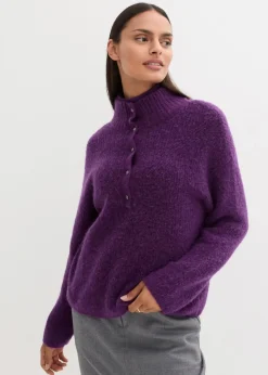 Oversize-Wollpullover mit Alpaka