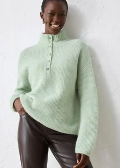 Oversize-Wollpullover mit Alpaka