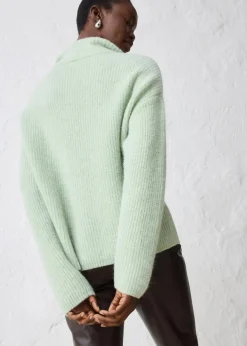 Oversize-Wollpullover mit Alpaka