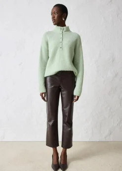 Oversize-Wollpullover mit Alpaka