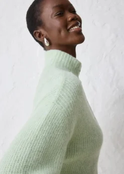 Oversize-Wollpullover mit Alpaka