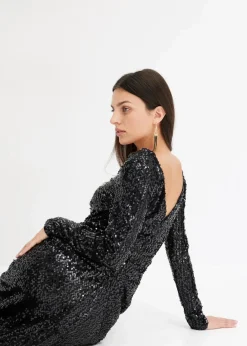 Paillettenkleid mit Drapierung