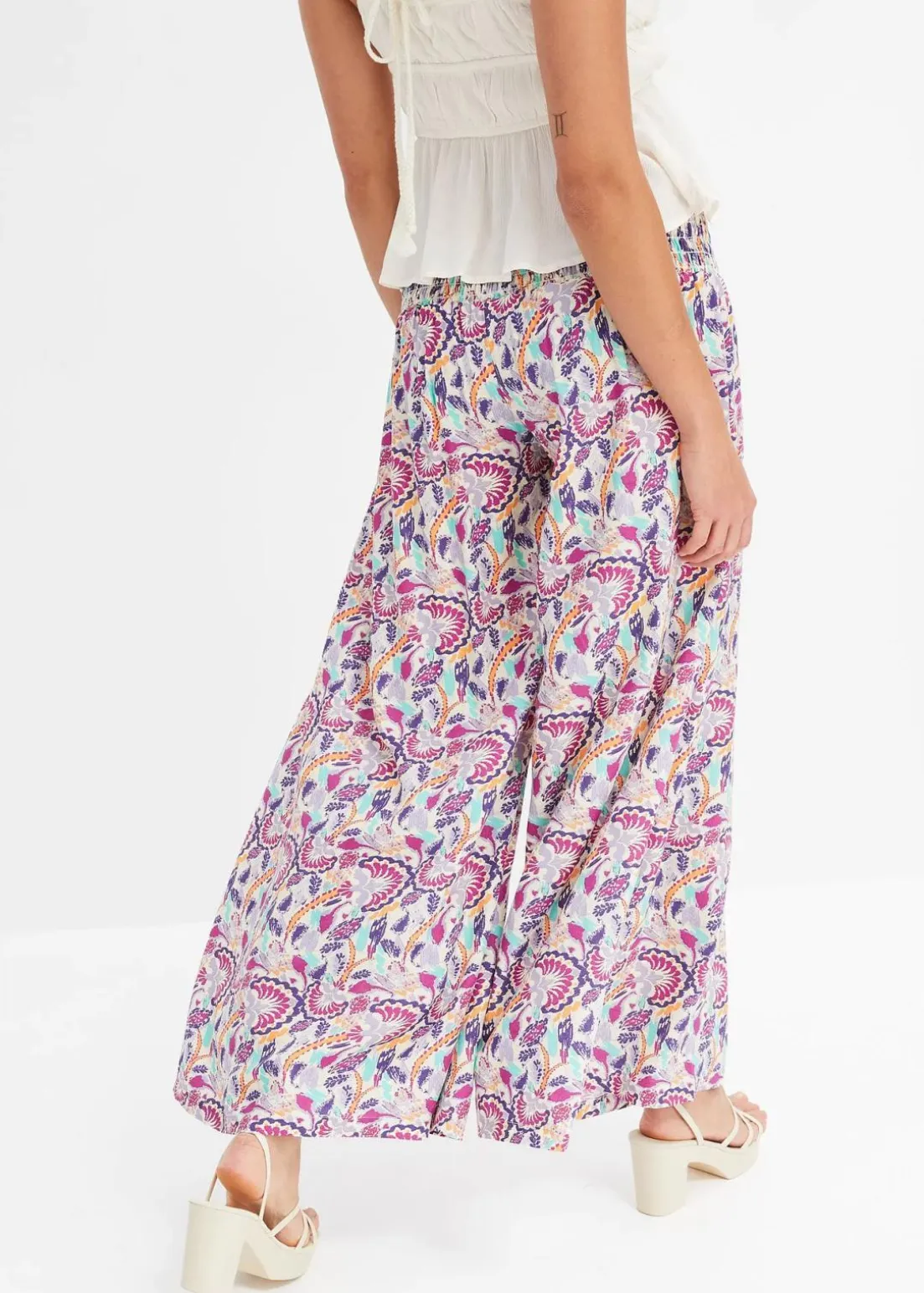 Palazzo-Hose aus fließender Viskose