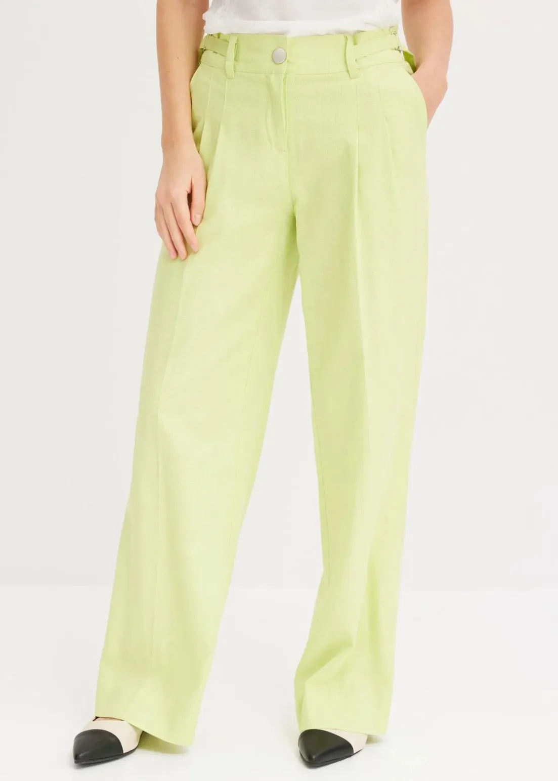 Palazzo-Hose aus leichtem Leinen-Mix