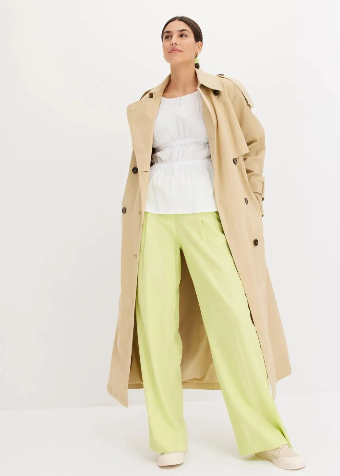 Palazzo-Hose aus leichtem Leinen-Mix