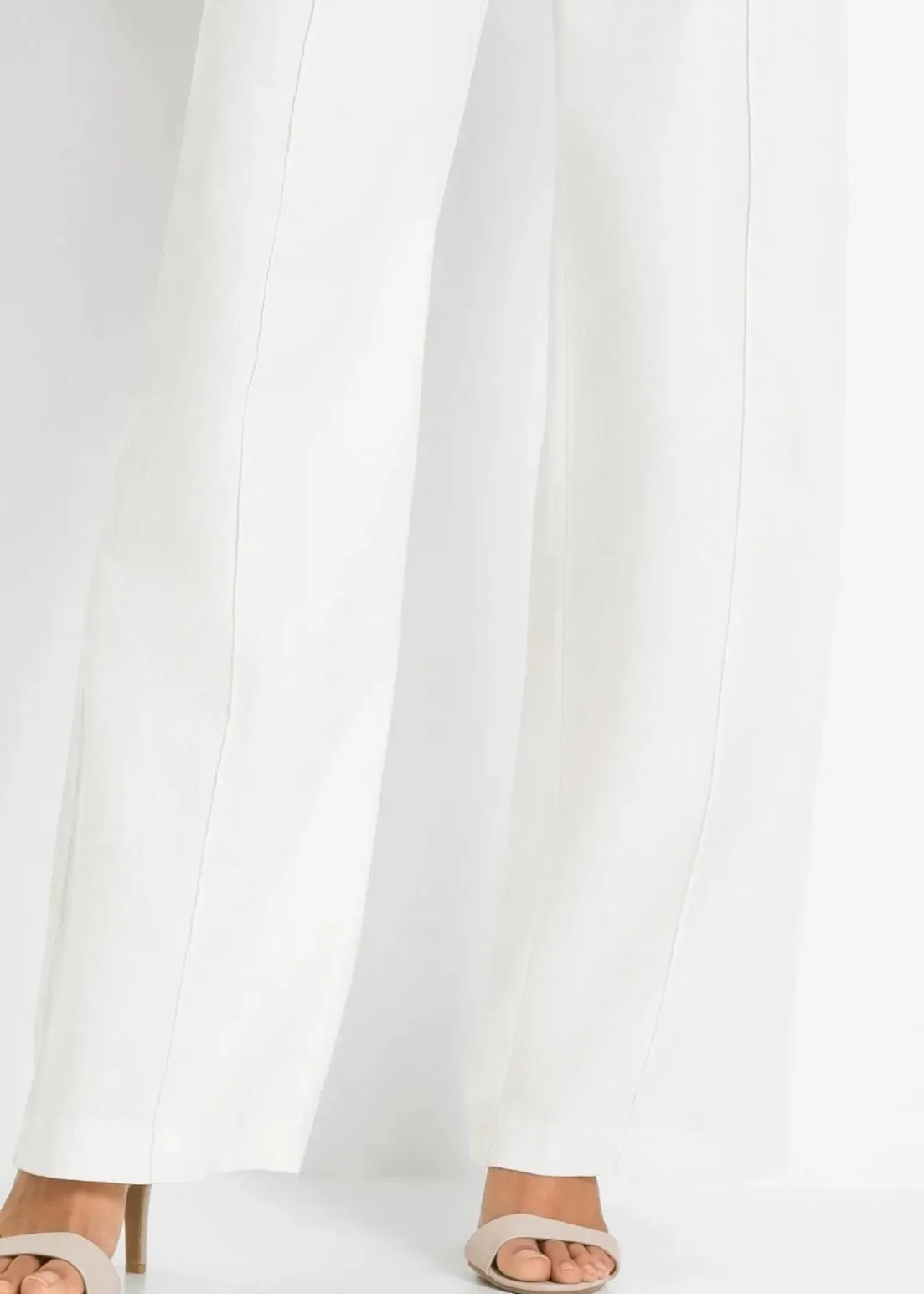 Palazzo-Hose aus luftigem Leinen-Mix