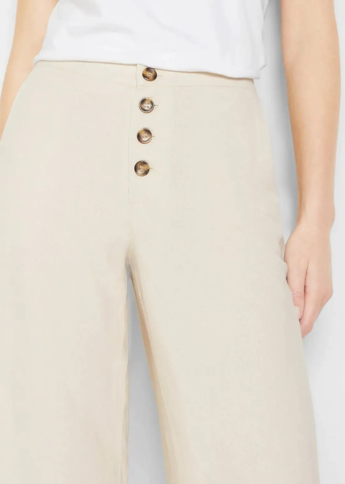 Palazzo-Hose mit Leinen