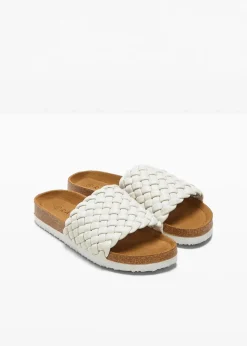 Pantoletten in Flechtoptik