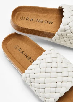 Pantoletten in Flechtoptik