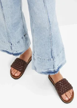 Pantoletten in Flechtoptik