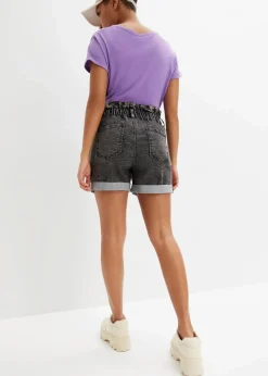 Paperbag Jeans-Shorts