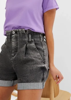 Paperbag Jeans-Shorts