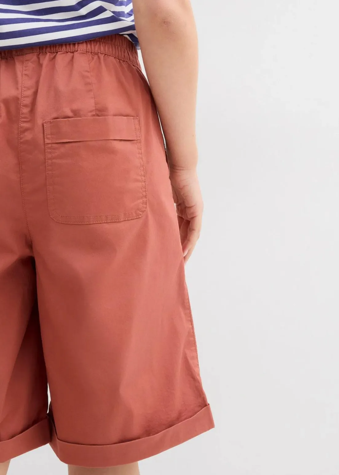 Papertouch-Bermuda aus Baumwoll-Mix