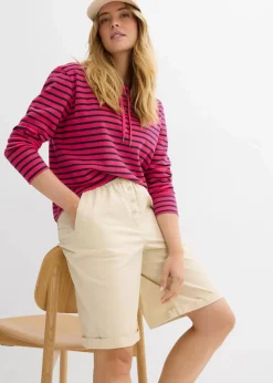 Papertouch-Bermuda aus Baumwoll-Mix