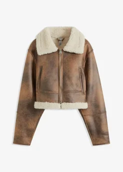 Pilotenjacke aus Lammfellimitat