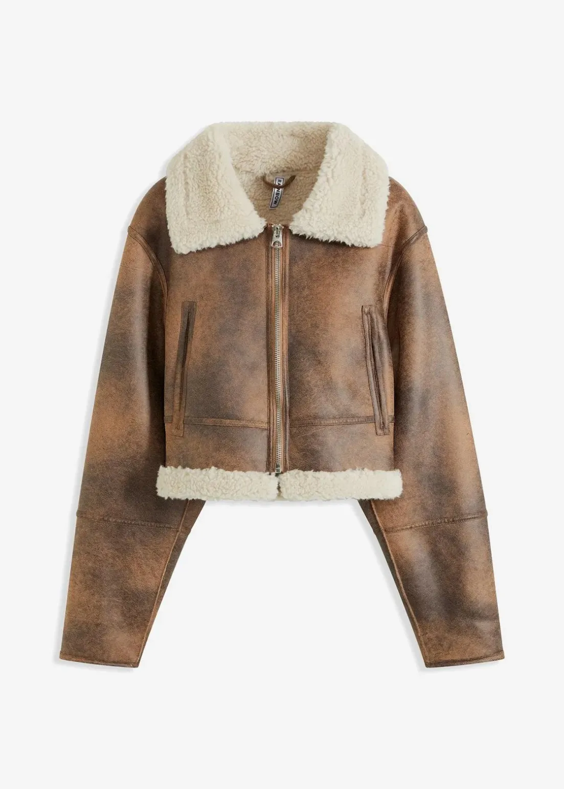 Pilotenjacke aus Lammfellimitat