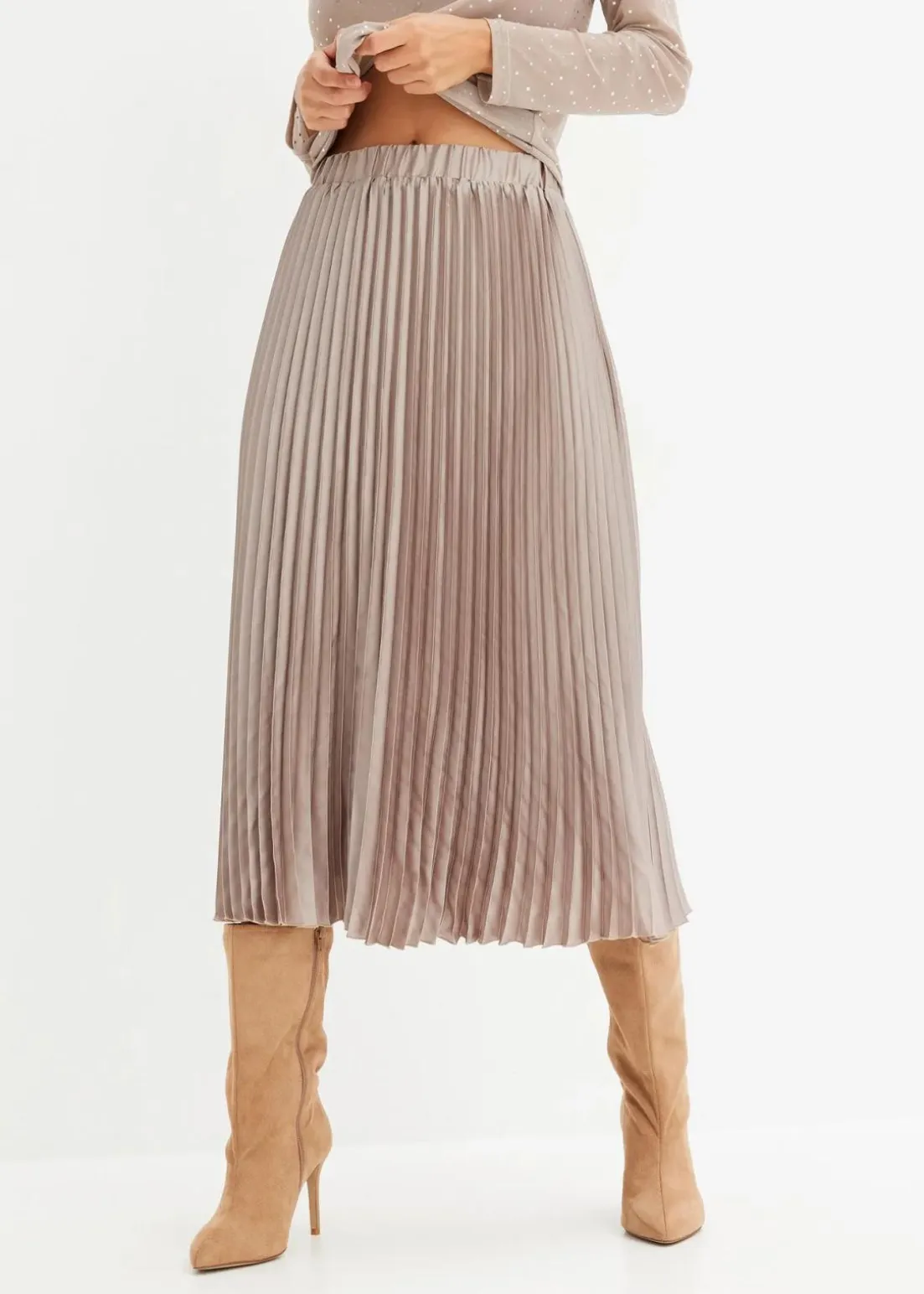 Plissée-Rock aus feinem Satin