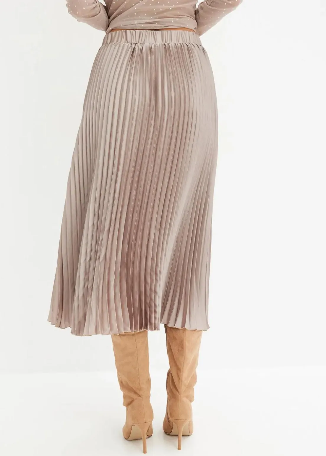 Plissée-Rock aus feinem Satin