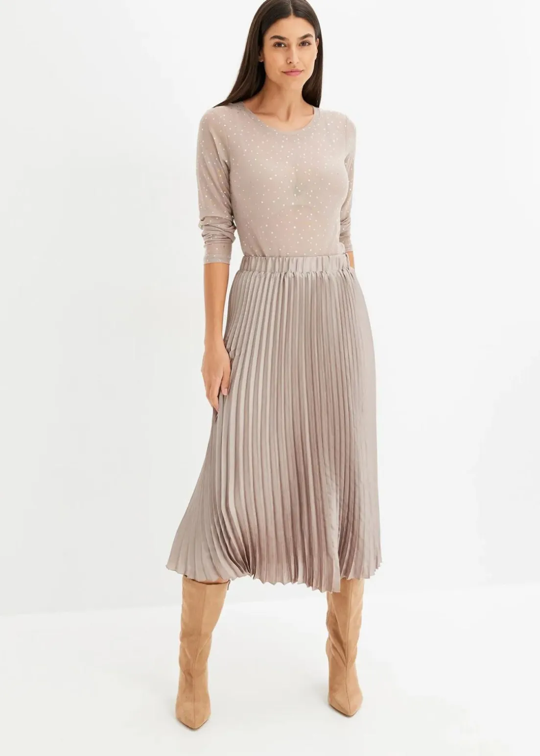 Plissée-Rock aus feinem Satin