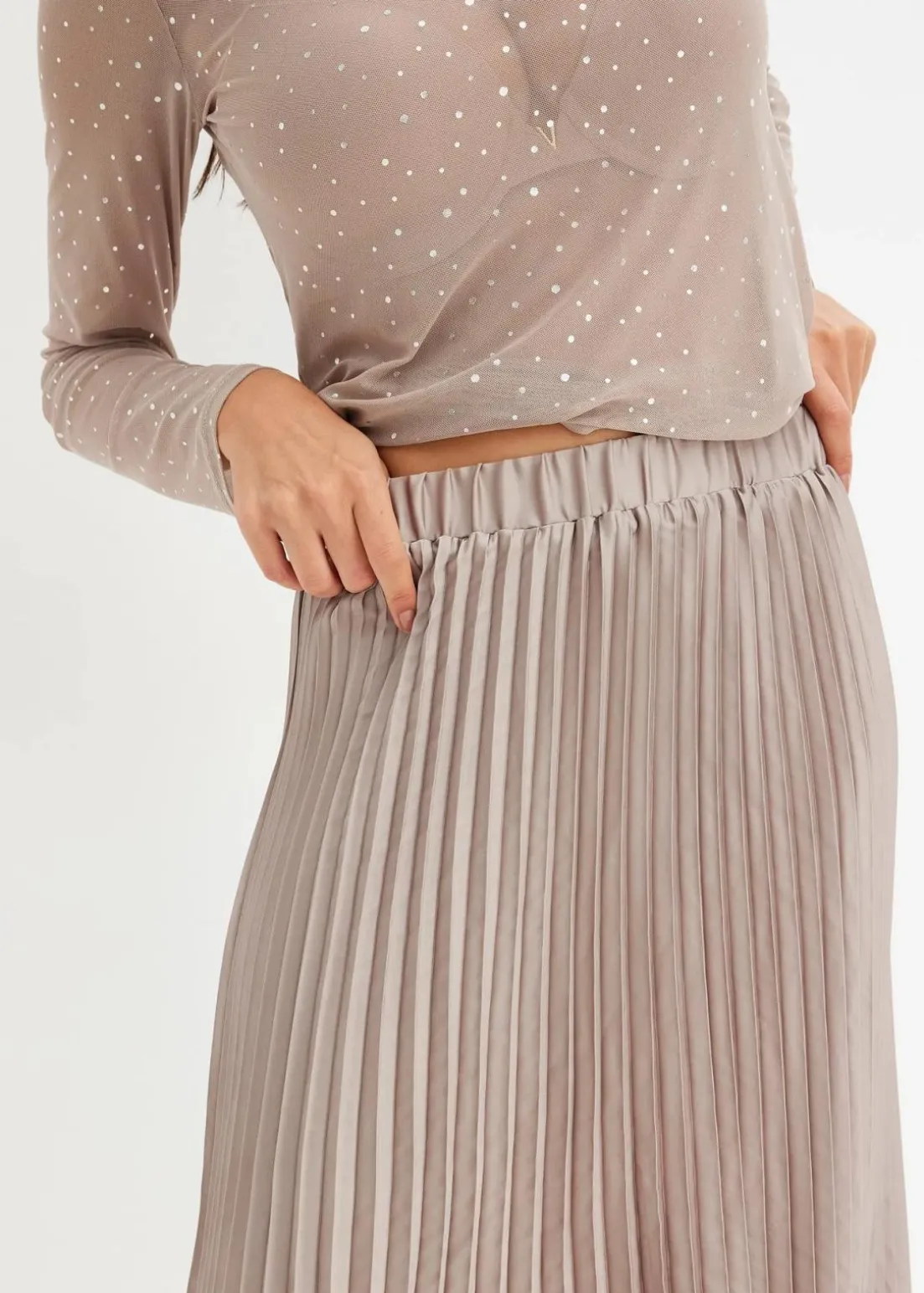 Plissée-Rock aus feinem Satin