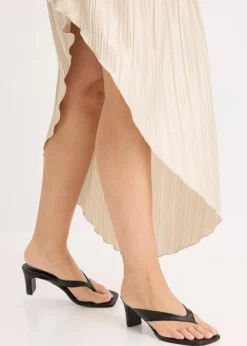 Plissée-Rock aus glänzendem Satin