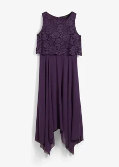 Premium Chiffonkleid mit Spitze