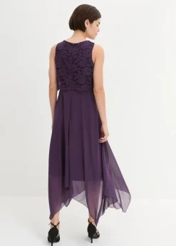 Premium Chiffonkleid mit Spitze