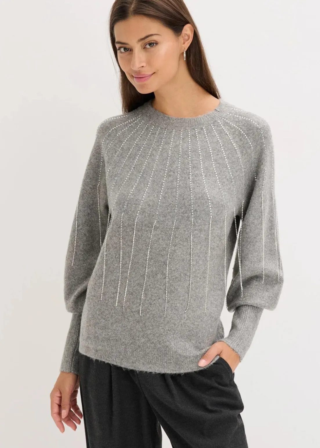Pullover mit Strass-Applikation